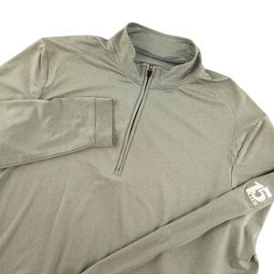 Johnnie-O Pullover‎ Mens M Gray 1/4 Zip Long Sleeve 15 Club Golf Stretch Top